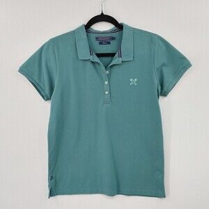 Regatta Polo Shirt Womens Large Green Pique‎ Tennis Club Academia Top